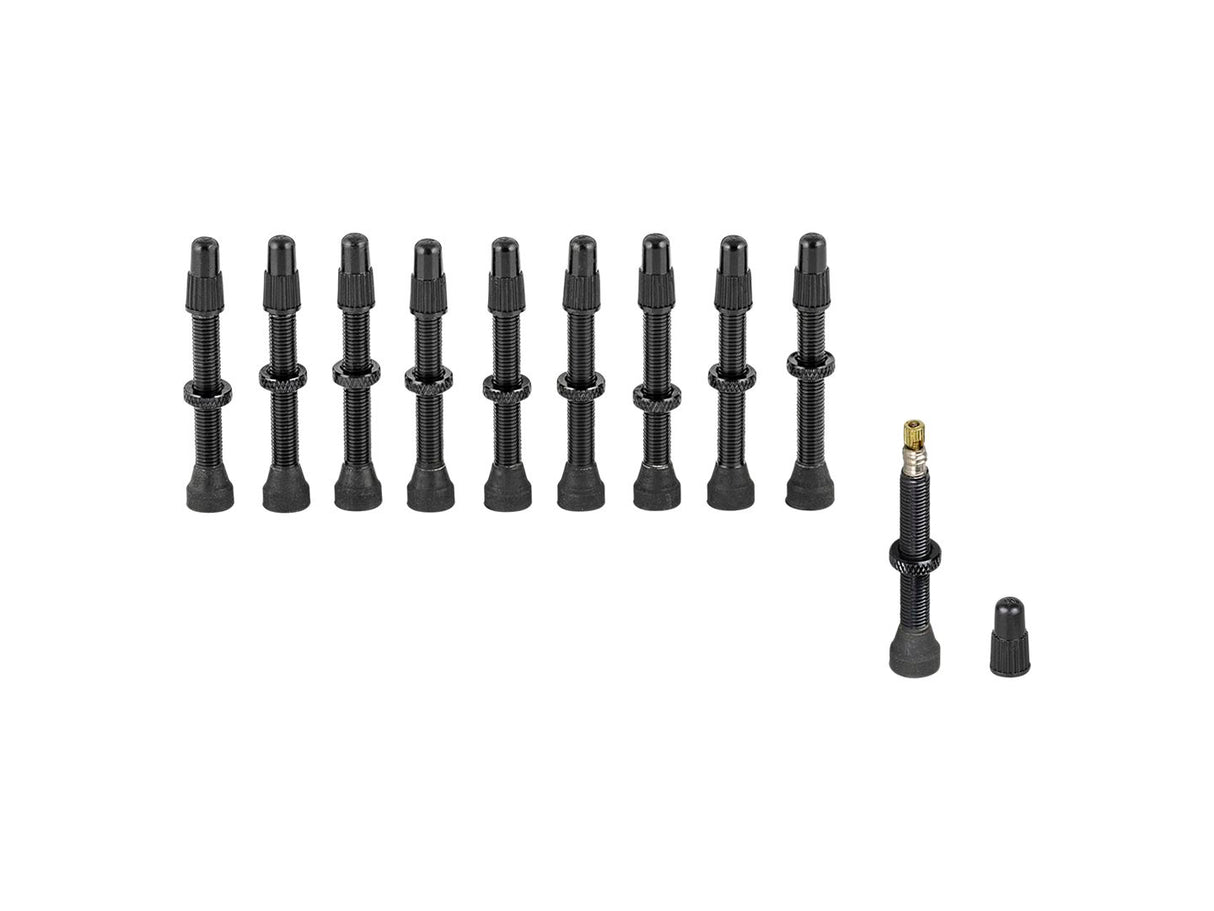 Stan's NoTubes Presta 35mm Aluminum Black 10 Pack Valve
