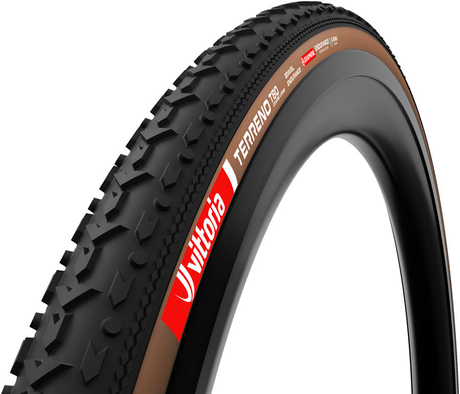 Vittoria Terreno T80 Coarse Loose Tire - 700 x 40 Tubeless Folding BLK/Brown Gravel Endurance Graphene G2.0