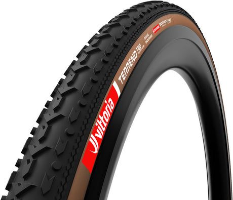 Vittoria Terreno T80 Coarse Loose Tire - 700 x 40 Tubeless Folding BLK/Brown Gravel Endurance Graphene G2.0
