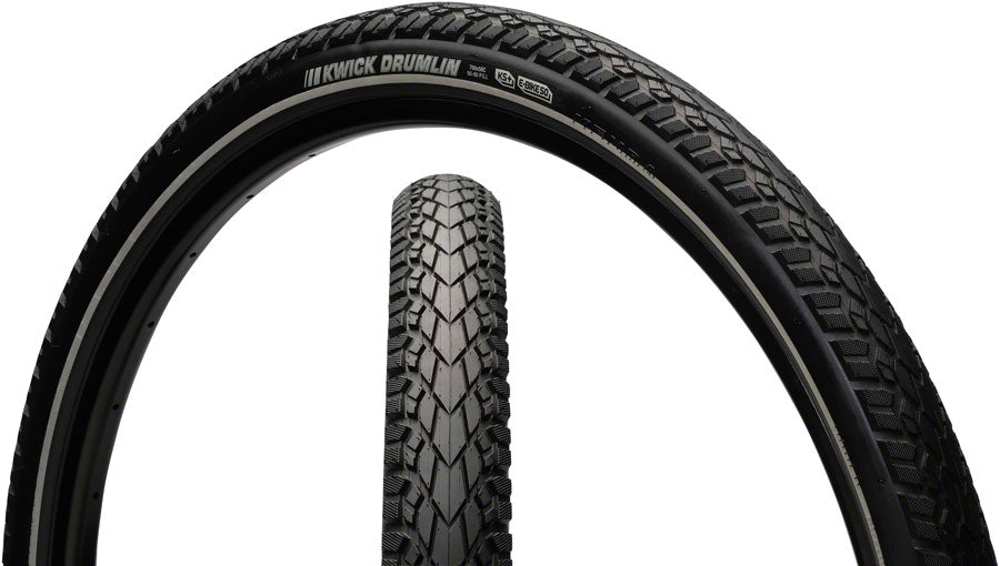 Kenda Kwick Drumlin Tire - 700 x 45 Clincher Wire BLK/Reflective K-Shield SRC E-50