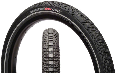Kenda Kwick Two Tire - 20 x 1.75 Clincher Wire Black/Reflective 60tpi KS