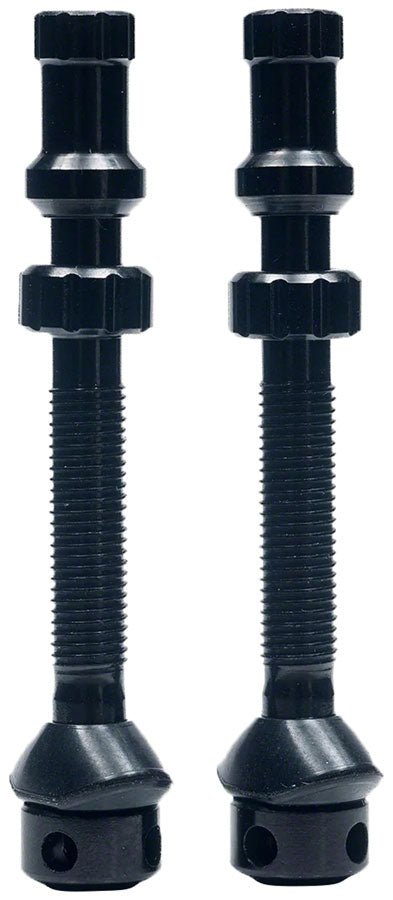 Stan's Tubeless Universal+ Valve Stems - Alloy Medium Black Pair