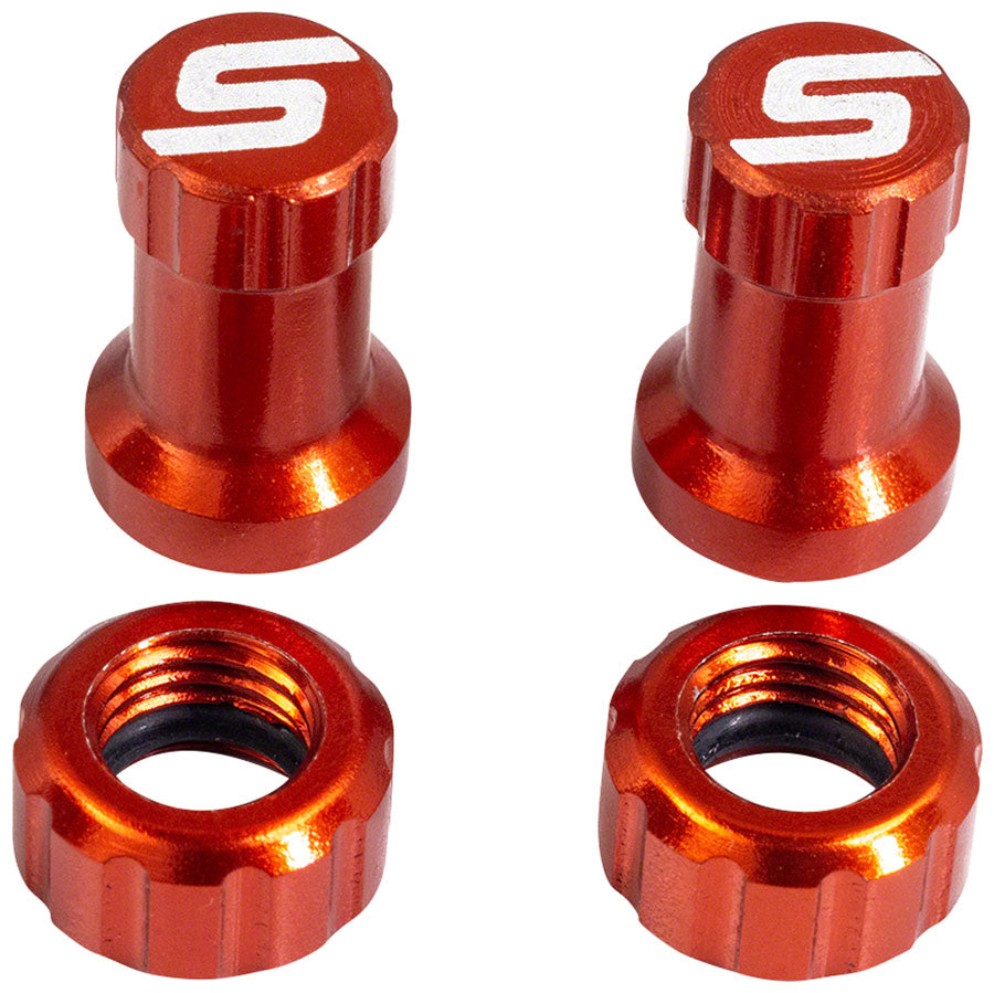 Stan's Tubeless Valve Stem Cap Color Kit - Orange Pair