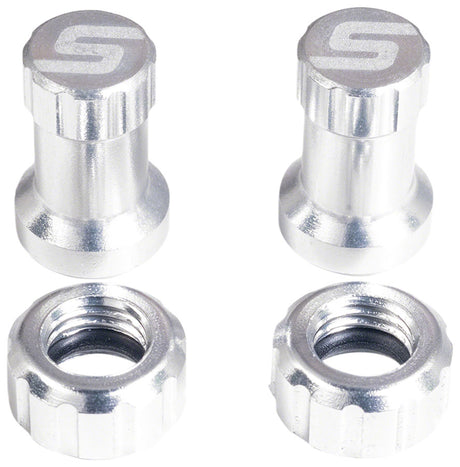 Stan's Tubeless Valve Stem Cap Color Kit - Silver Pair