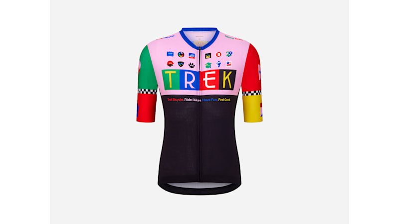 trek bicycle shirt Evoke Tech Tee Youth Medium Black The motive is a cool gift idea or present for climate activists and street trek or mountain bike cyclists who love riding their biycle to reduce carbon emmissions Trek First 50 Cycling Jersey