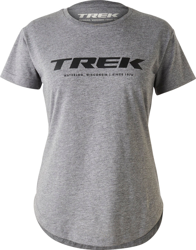 Trek Original Logo Tee Women Small Grey Shirt