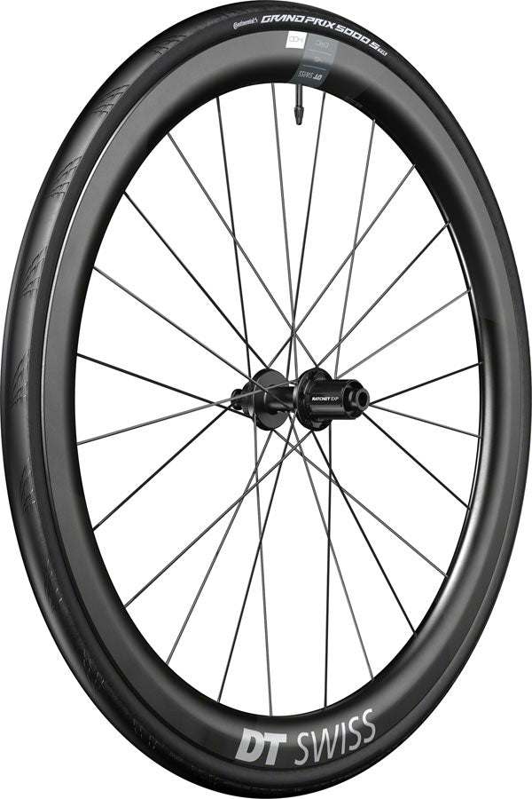DT Swiss ERC 1400 DiCut 45 Rear Wheel - 700 12 x 142mm Center-Lock HG11 Road/XDR Ratchet EXP 36 BLK WTS w/Grand Prix 5000 STR Tire