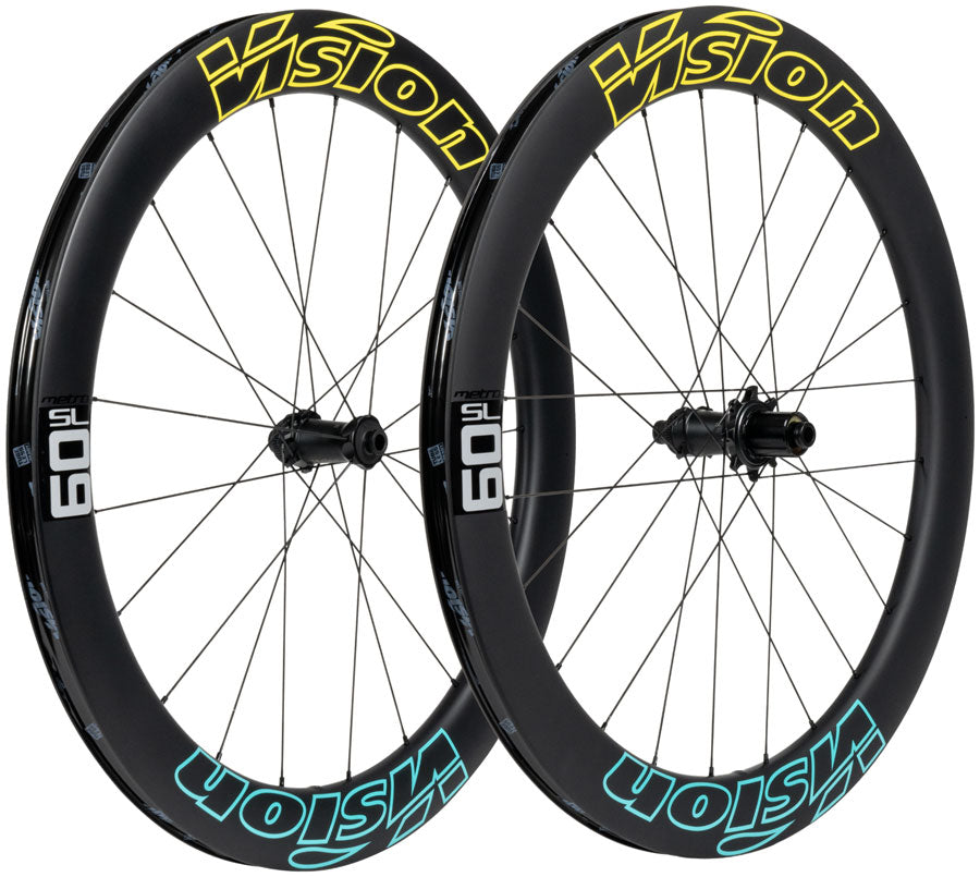 Vision Metron 60 SL Wheelset Tubeless 700c 21/24H Spoke Count Disc Brake Center Lock Rotor Mount Ceramic Bearings – Cavendish Edition
