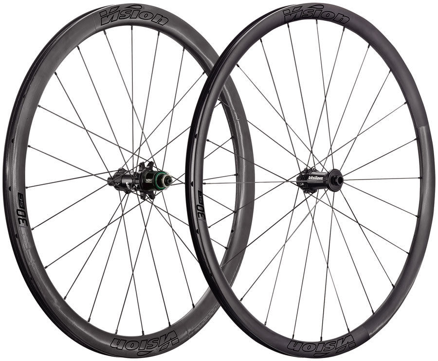 Vision SC30 AGX TL Wheelset Tubeless 700c 24/24H Spoke Count Disc Brake Center Lock Rotor Mount – BLK