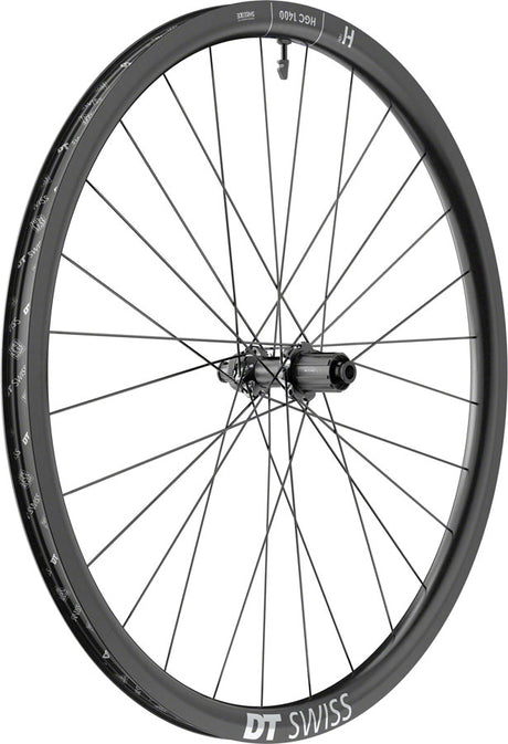 DT Swiss HGC 1400 Spline 30 Rear Wheel - 700c 12 x 142mm Center-Lock HG11 Road/XDR Ratchet EXP OS 30 BLK
