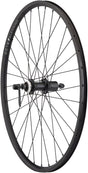 Quality Wheels Value Double Wall Series Rim+Disc Rear Wheel - 26" QR x135mm Center-Lock/Rim Brake HG10 BLK Clincher 32H