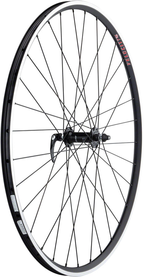 Quality Wheels 105/Velocity A23 Front Wheel - 700 QR x 100mm Rim Brake BLK Tubeless-Ready Clincher 32H