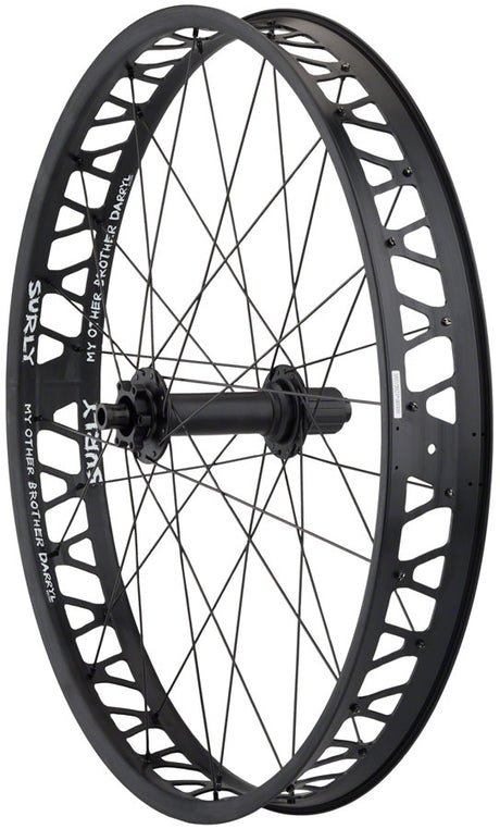 Quality Wheels Bear Pawls / Other Brother Darryl Rear Wheel - 26" Fat 12 x 197mm 6-Bolt HG 11 MTN BLK 32H