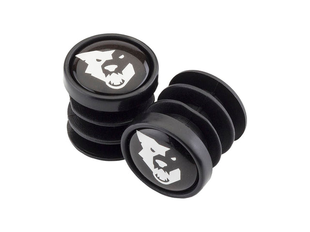 Bar End Plug Wolf Tooth Logo Black 2 Pack