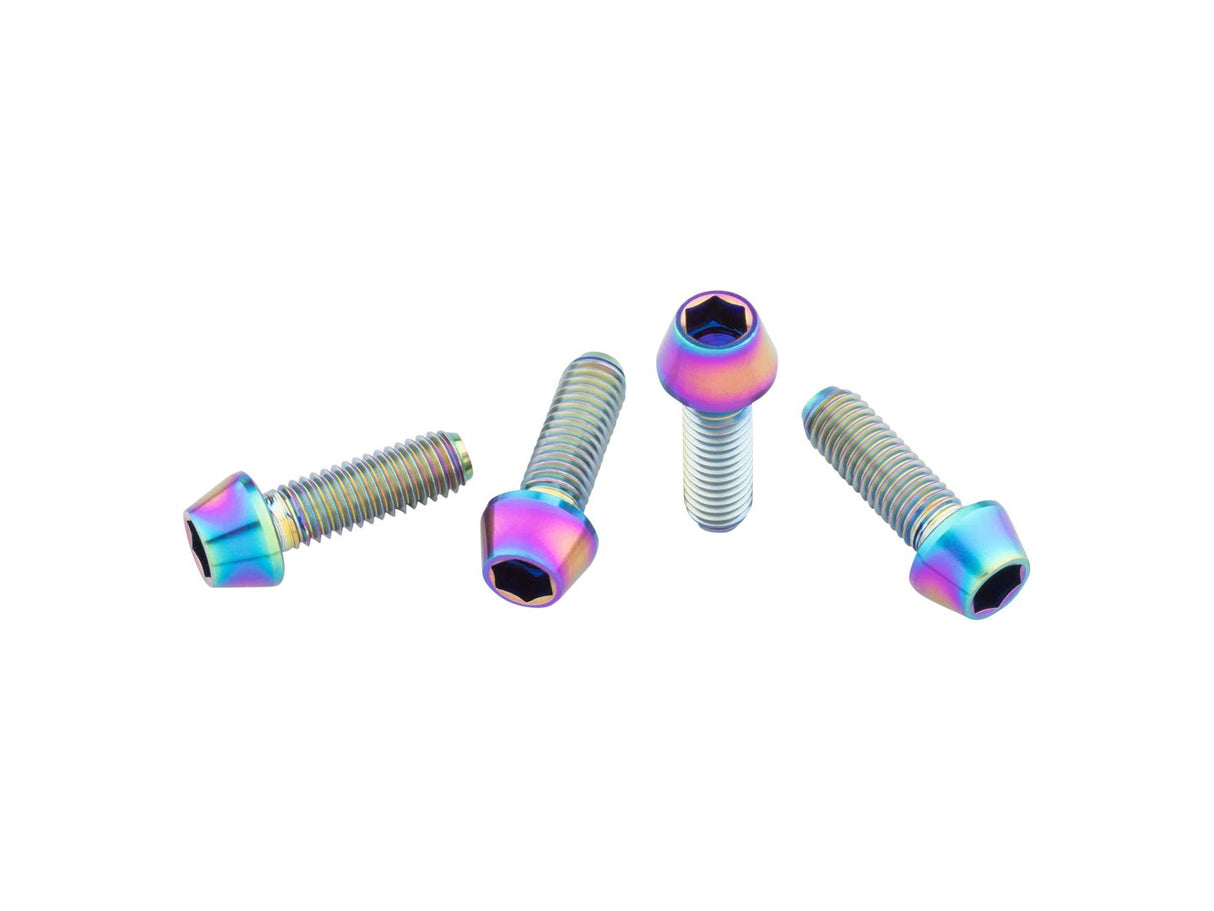 Wolf Tooth H2O Cage Titanium Oil Slick 4 Pack Fastener