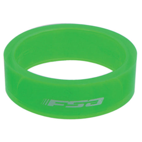 FSA PolyCarb Headset Spacer 1-1/8"x10mm Green 10/Count
