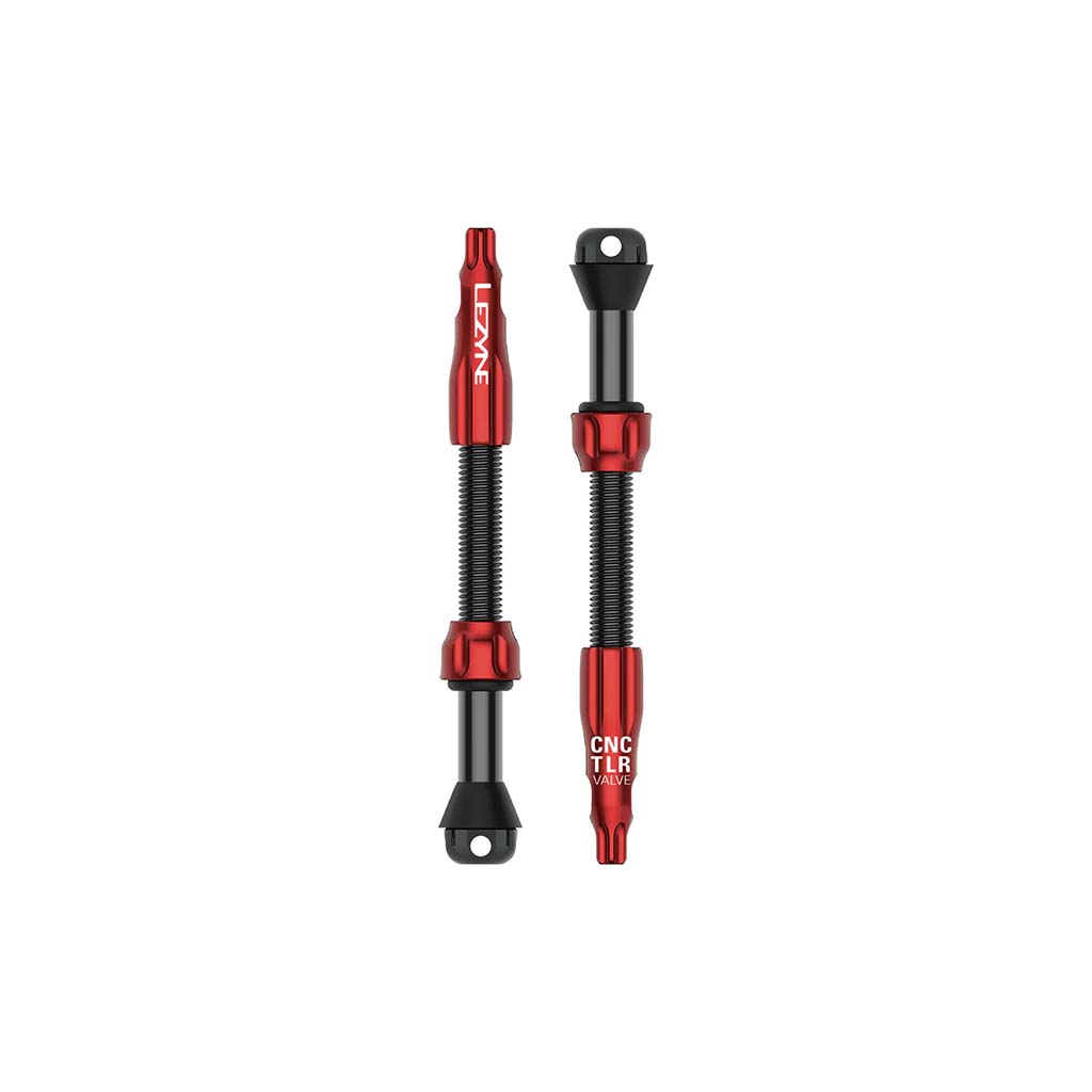 Lezyne CNC TLR Tubeless Valve Pro 60mm Red Pair