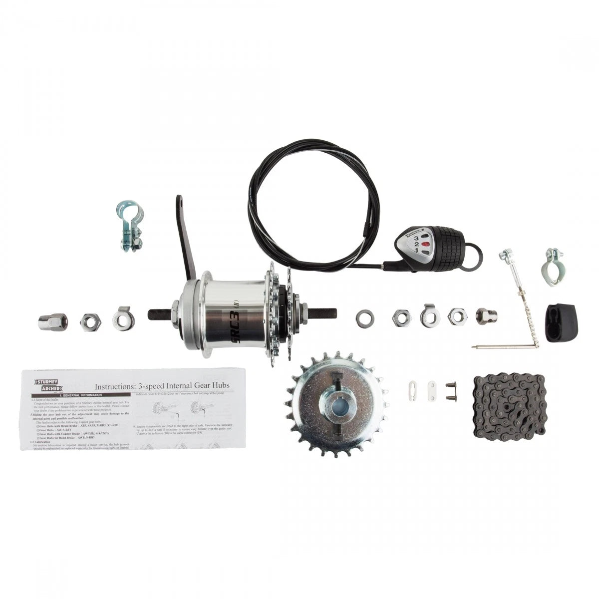 SUN BICYCLES TRIKE HUB 3sp/CB CONV KIT-STURMEY ARCHER