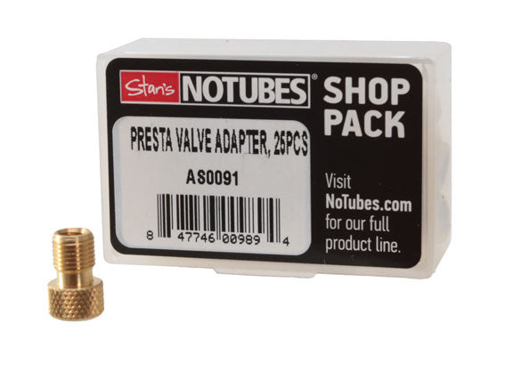 Stan's Presta Valve Adapter Brass - 25/Count