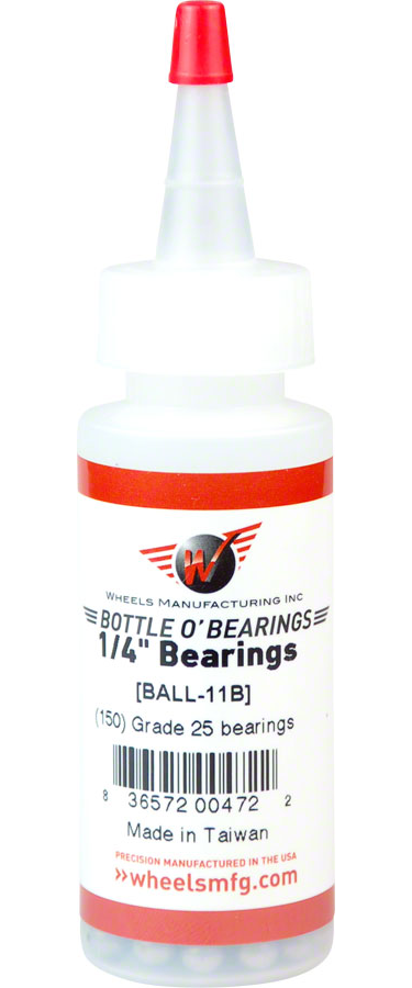 Wheels Manufacturing Grade 25 1/4" Loose Ball Bearing: Bottle of 150