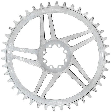 Wolf Tooth Components 8-Bolt Road/Gravel Chainring (Flat Top) 42T Silver