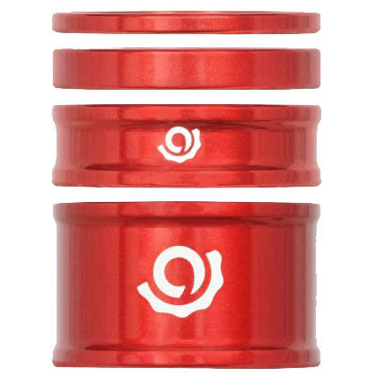 Industry Nine Headset Combo Spacer Kit 1-1/8" Set/4 Red